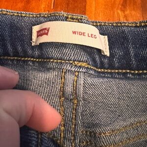 Levi's Blue Denim Wide Leg Jeans